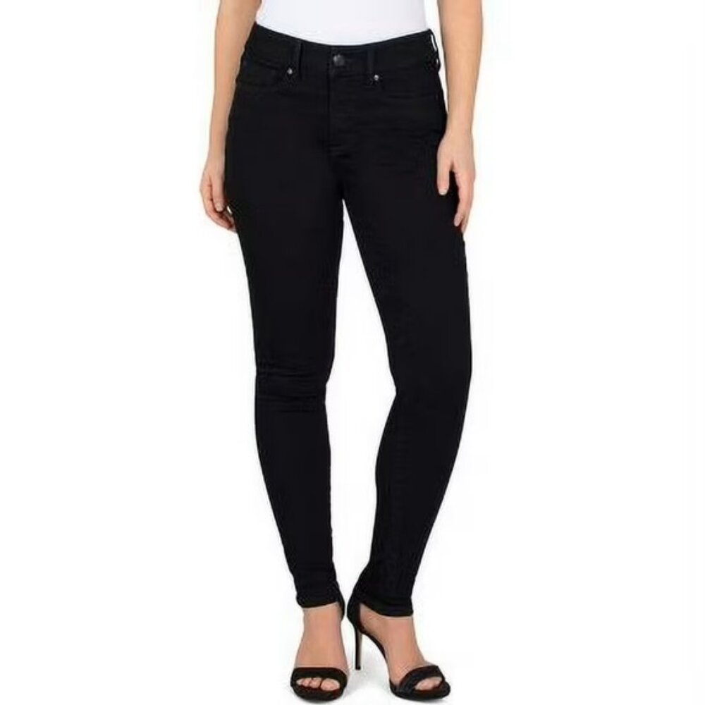 NWT $69 SEVEN 7 Velvet Tummyless High  Rise Skinny Black Jeans – Sz 12